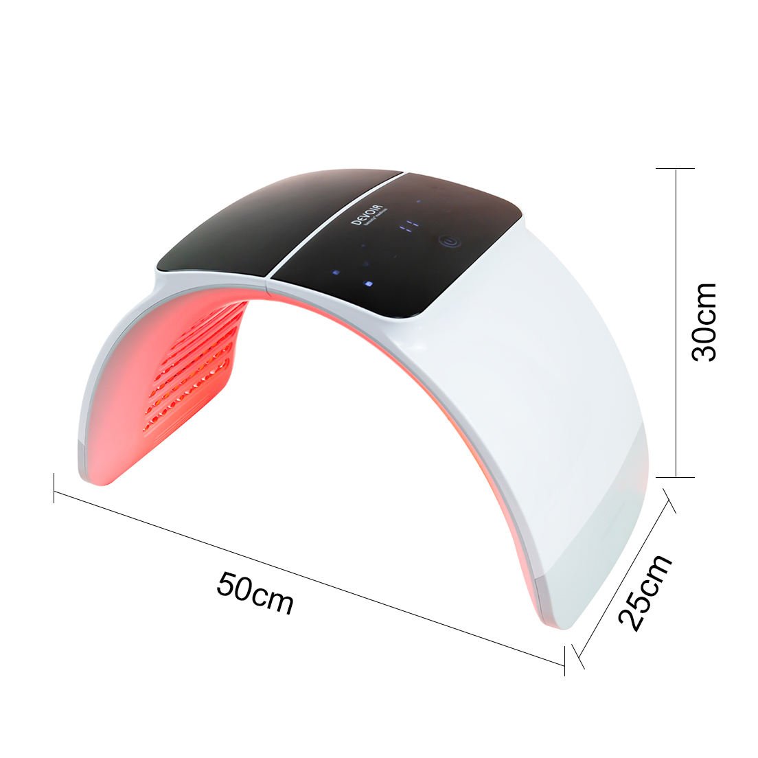 Led Facial Beauty Instrument 7 Colors Near Infrared Red Light Therapy Effective Facial Skin Care Repair Barrier Damage